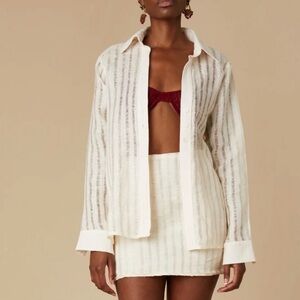 SAVANNAH MORROW LINEN MINI SKIRT NWT